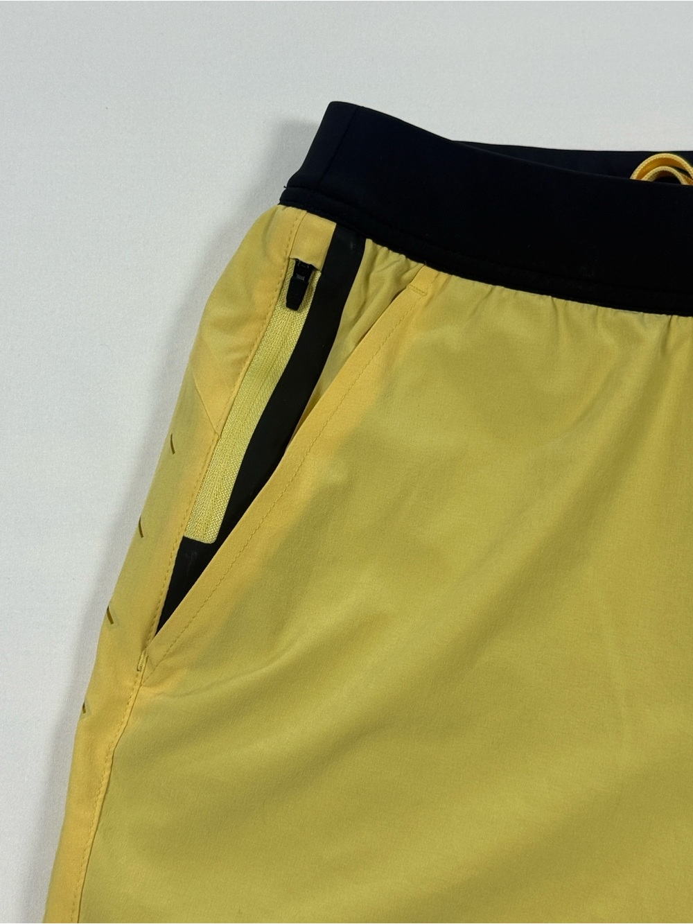 Ten Thousand Yellow Interval Shorts with Black Waistband and Liner - Picture 3 of 8